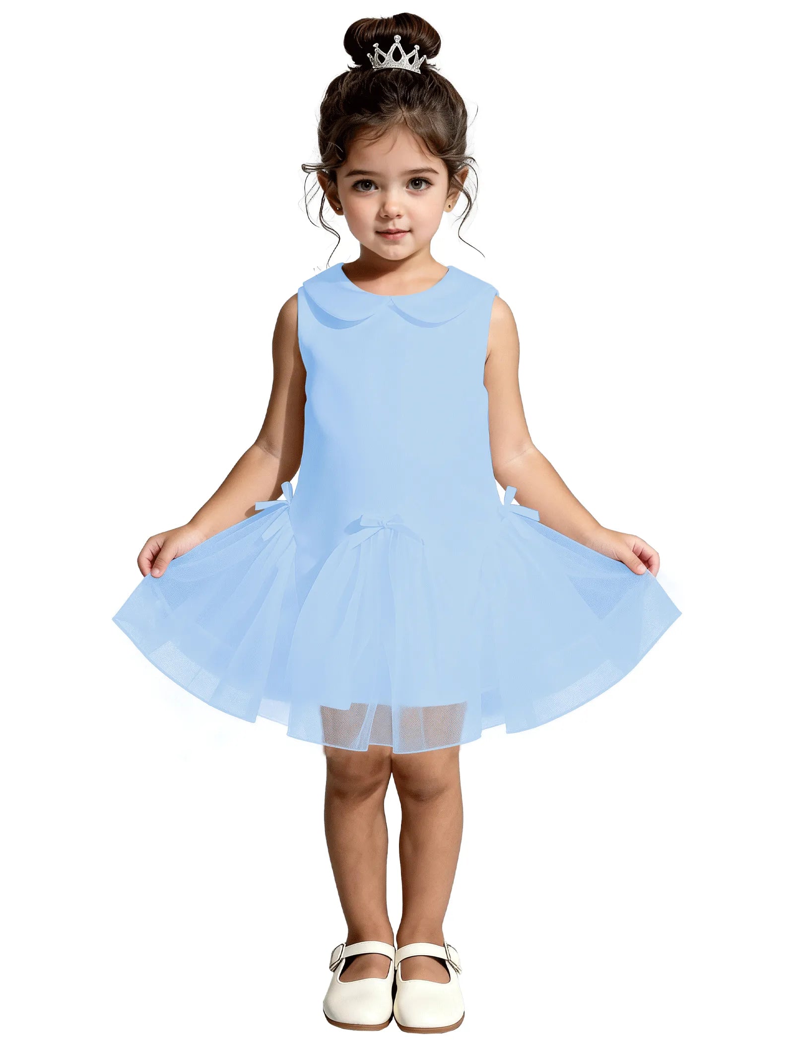 Vestido de princesa sin mangas de encaje
