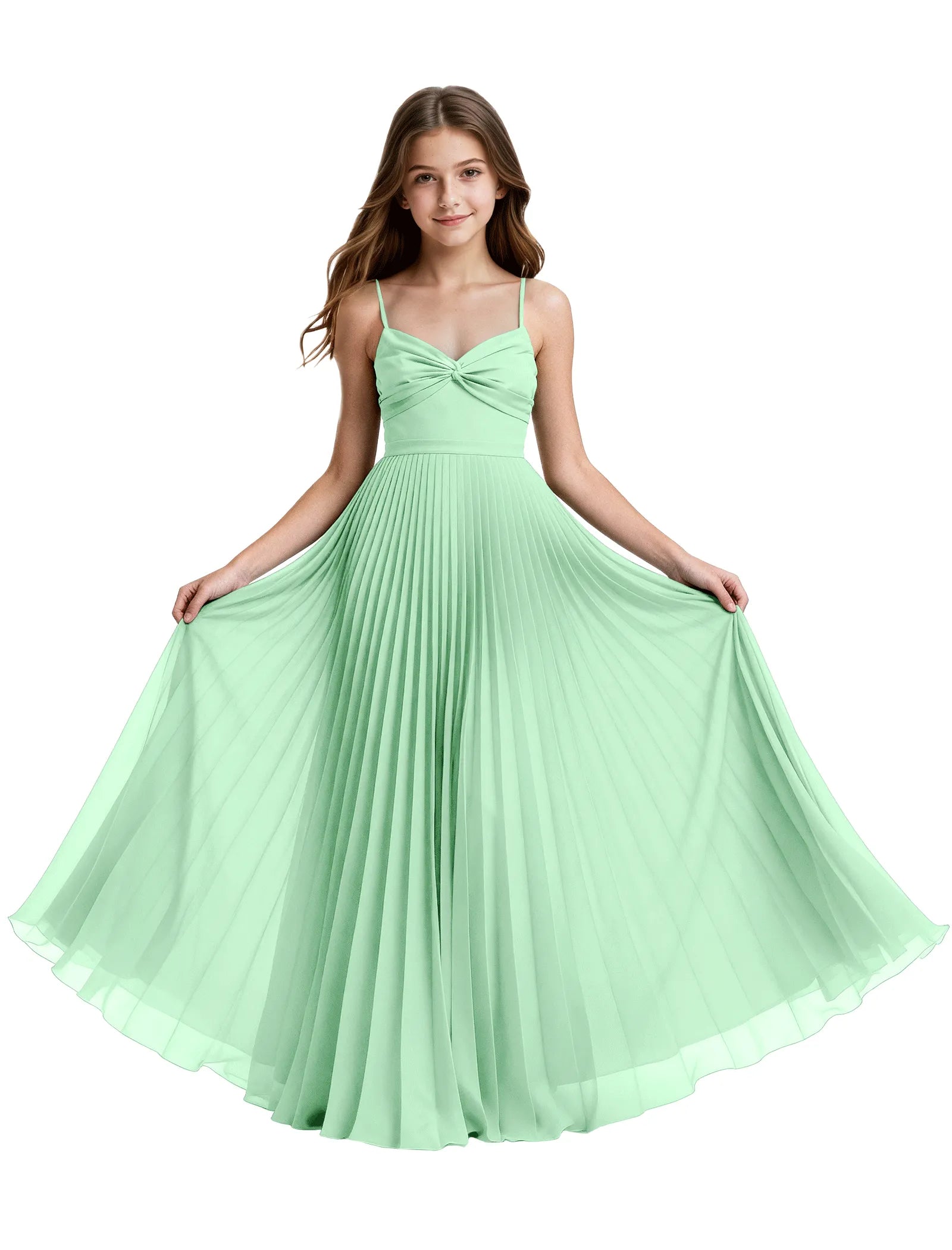 Junior Bridesmaid Spaghetti Strap Maxi Dress