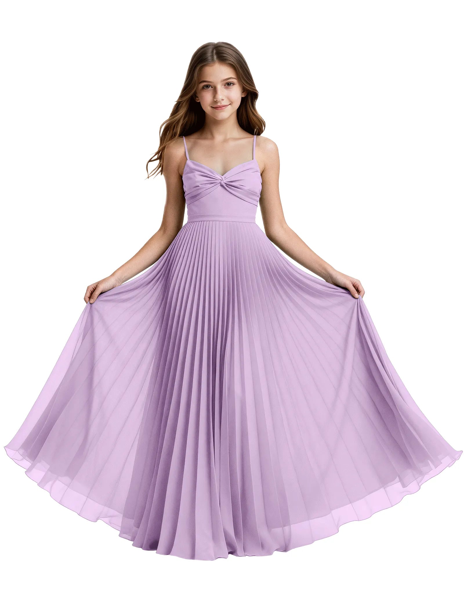 Junior Bridesmaid Spaghetti Strap Maxi Dress