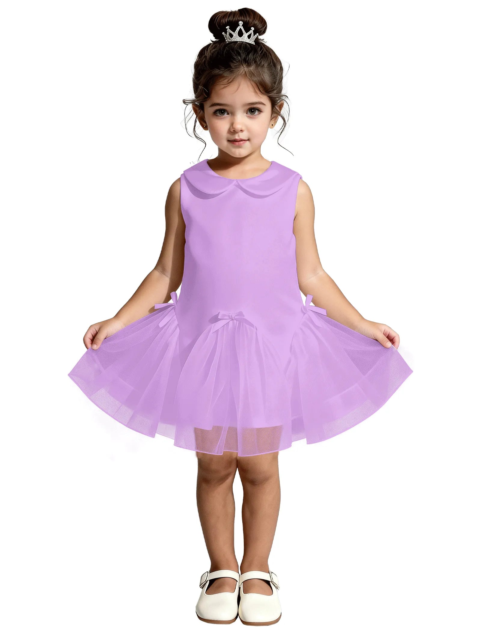 Vestido de princesa sin mangas de encaje