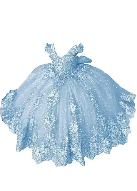 Aurora Garden Lace-Up Floral Princess Dress