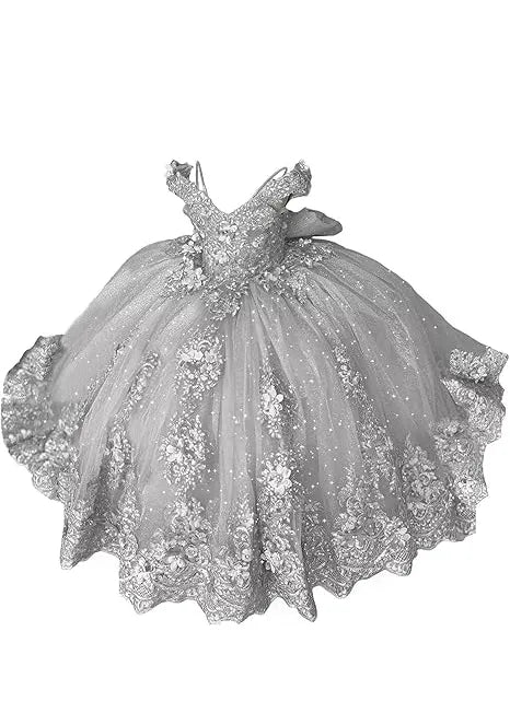 Aurora Garden Lace-Up Floral Princess Dress