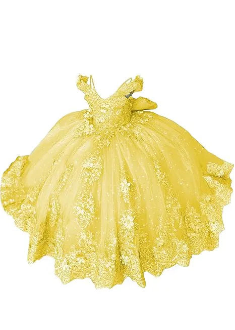 Aurora Garden Lace-Up Floral Princess Dress