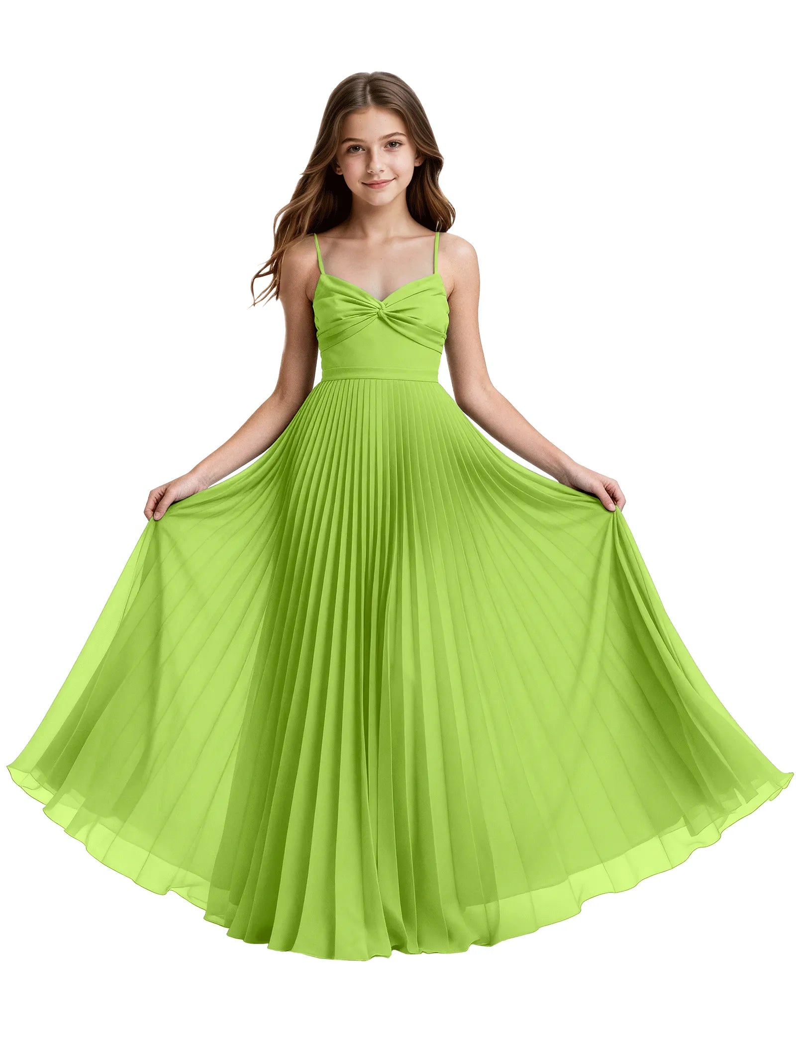 Junior Bridesmaid Spaghetti Strap Maxi Dress