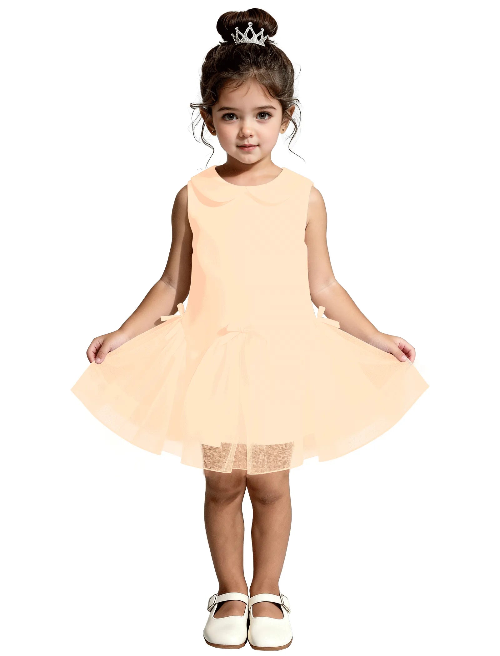 Vestido de princesa sin mangas de encaje