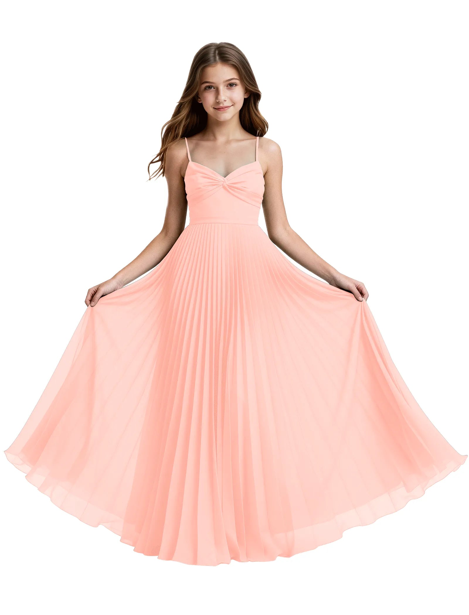 Junior Bridesmaid Spaghetti Strap Maxi Dress