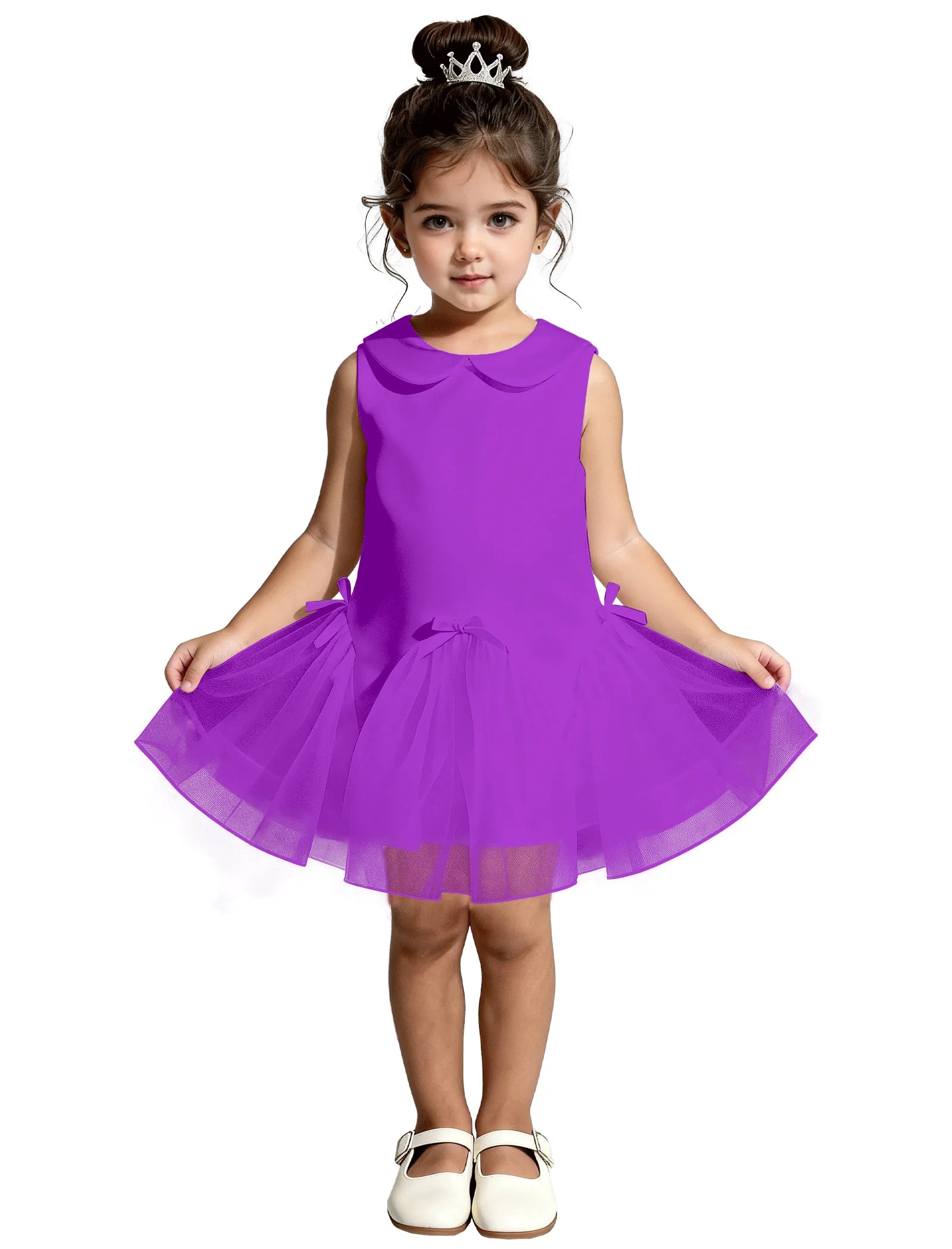 Vestido de princesa sin mangas de encaje