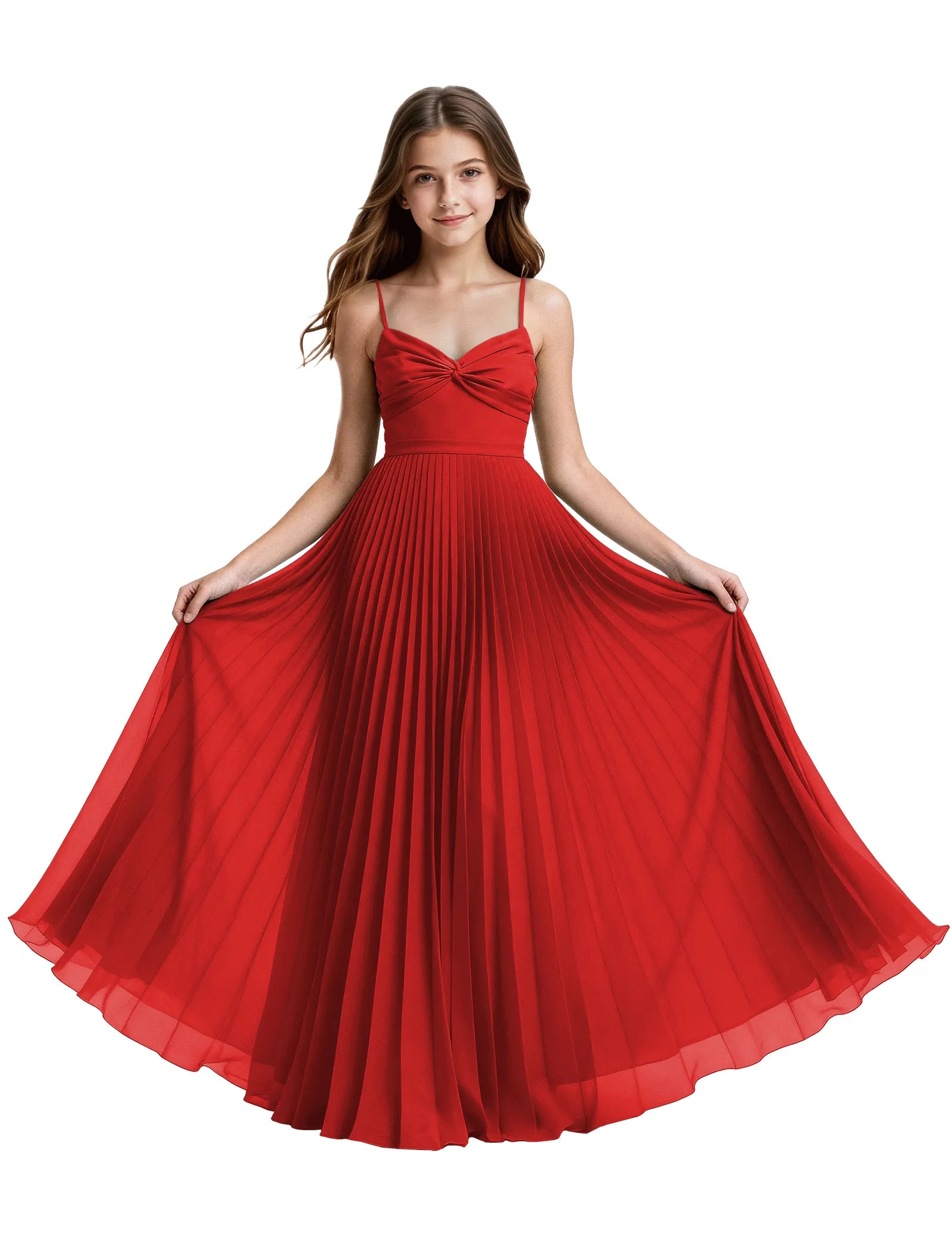 Junior Bridesmaid Spaghetti Strap Maxi Dress