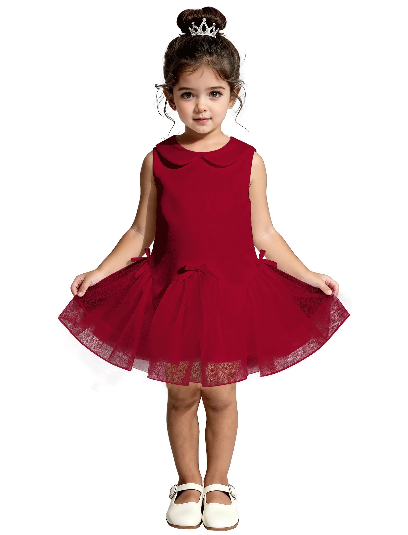 Vestido de princesa sin mangas de encaje