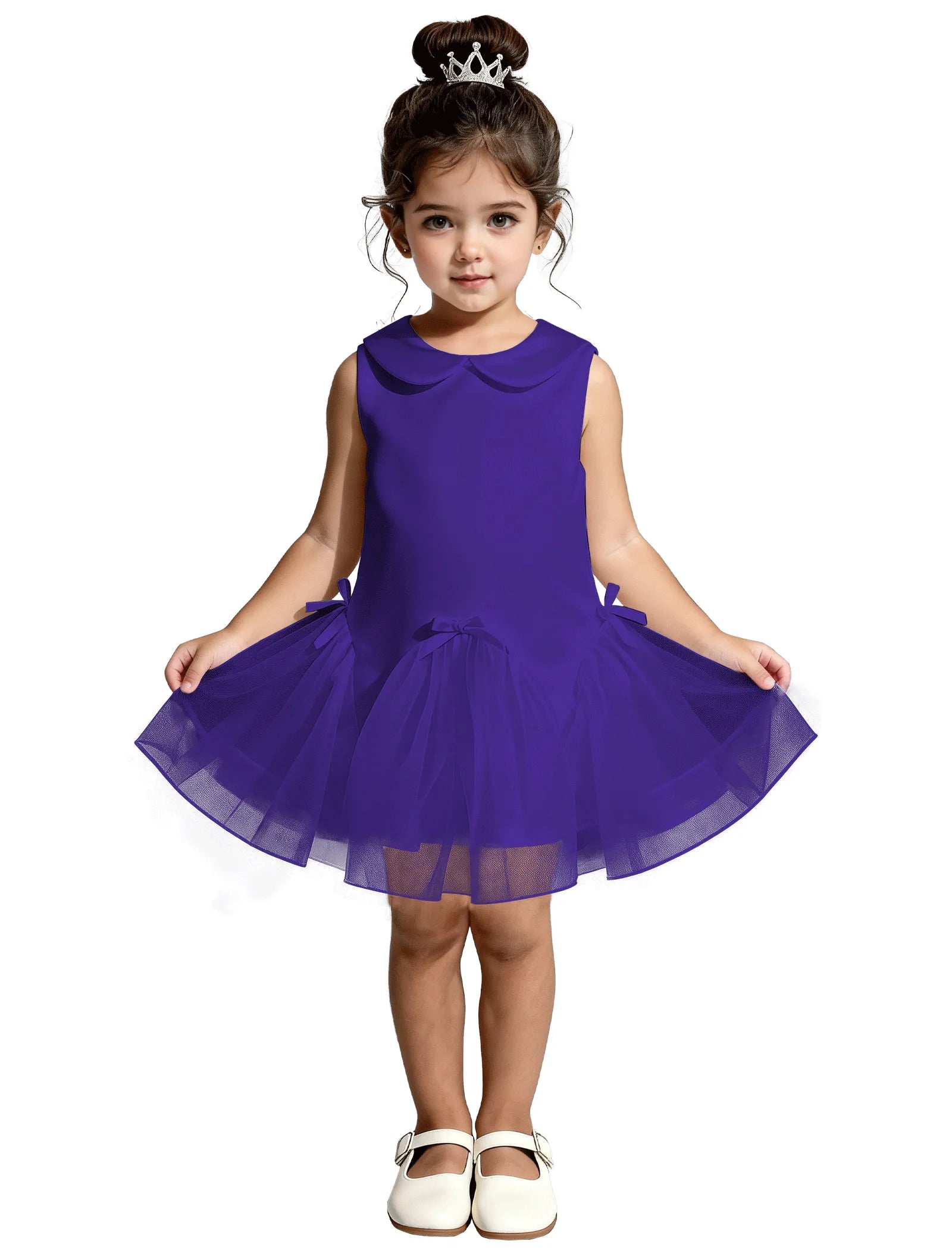 Vestido de princesa sin mangas de encaje