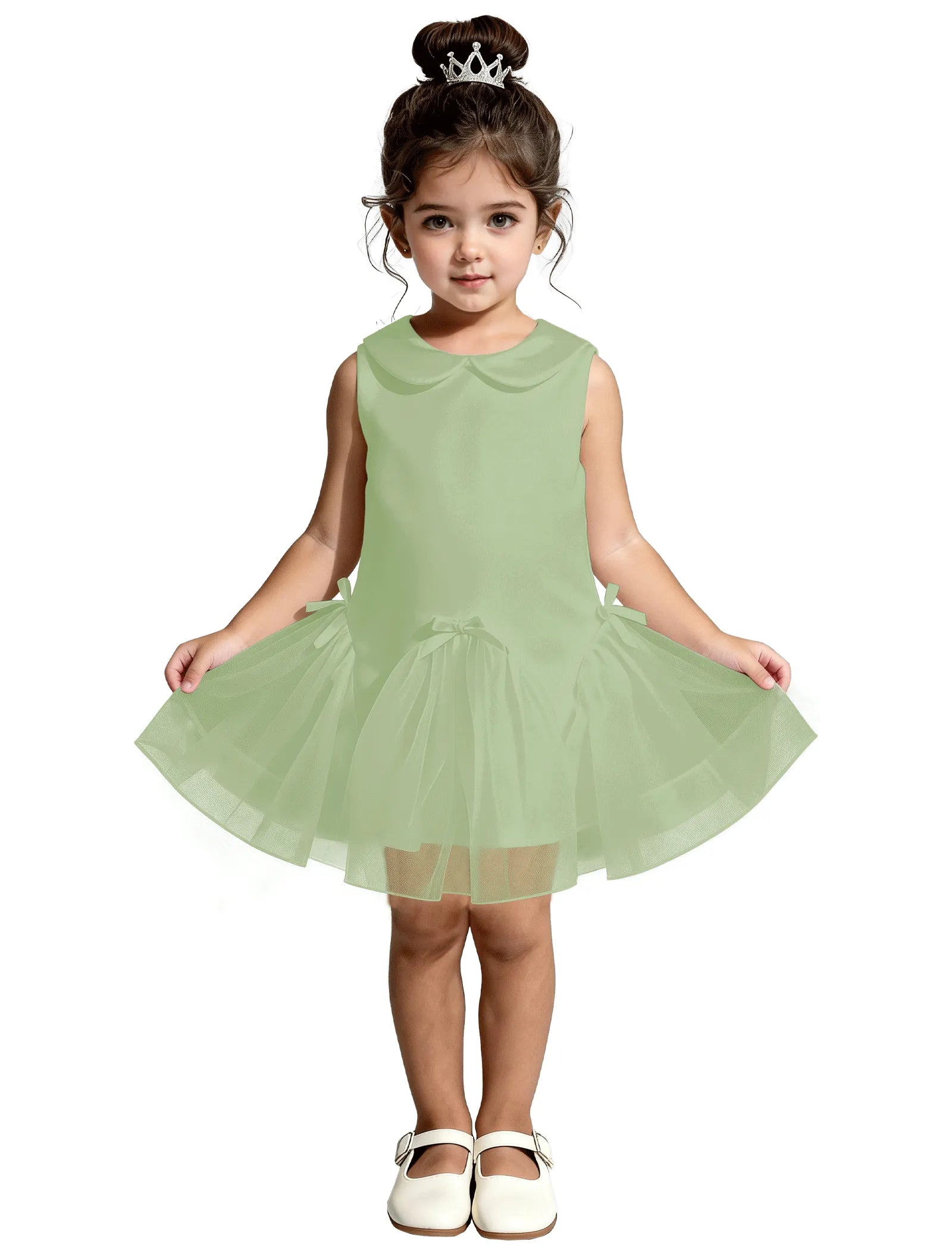Vestido de princesa sin mangas de encaje