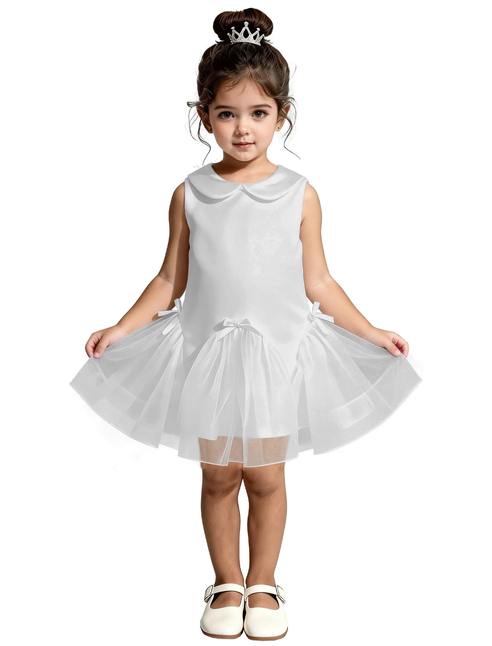 Vestido de princesa sin mangas de encaje