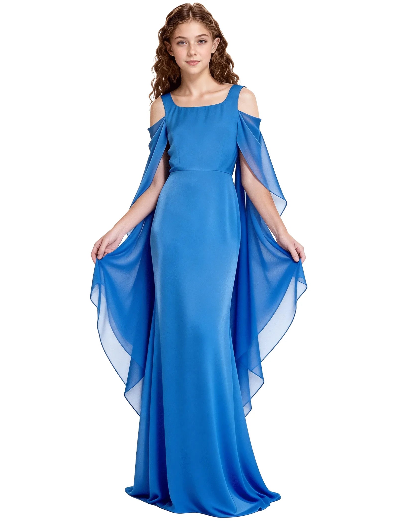 slim fit dress slacks Luxury Caramel A-Line Beaded Evening Dress with Cape Sleeves LA73089A –  SERENE HILL