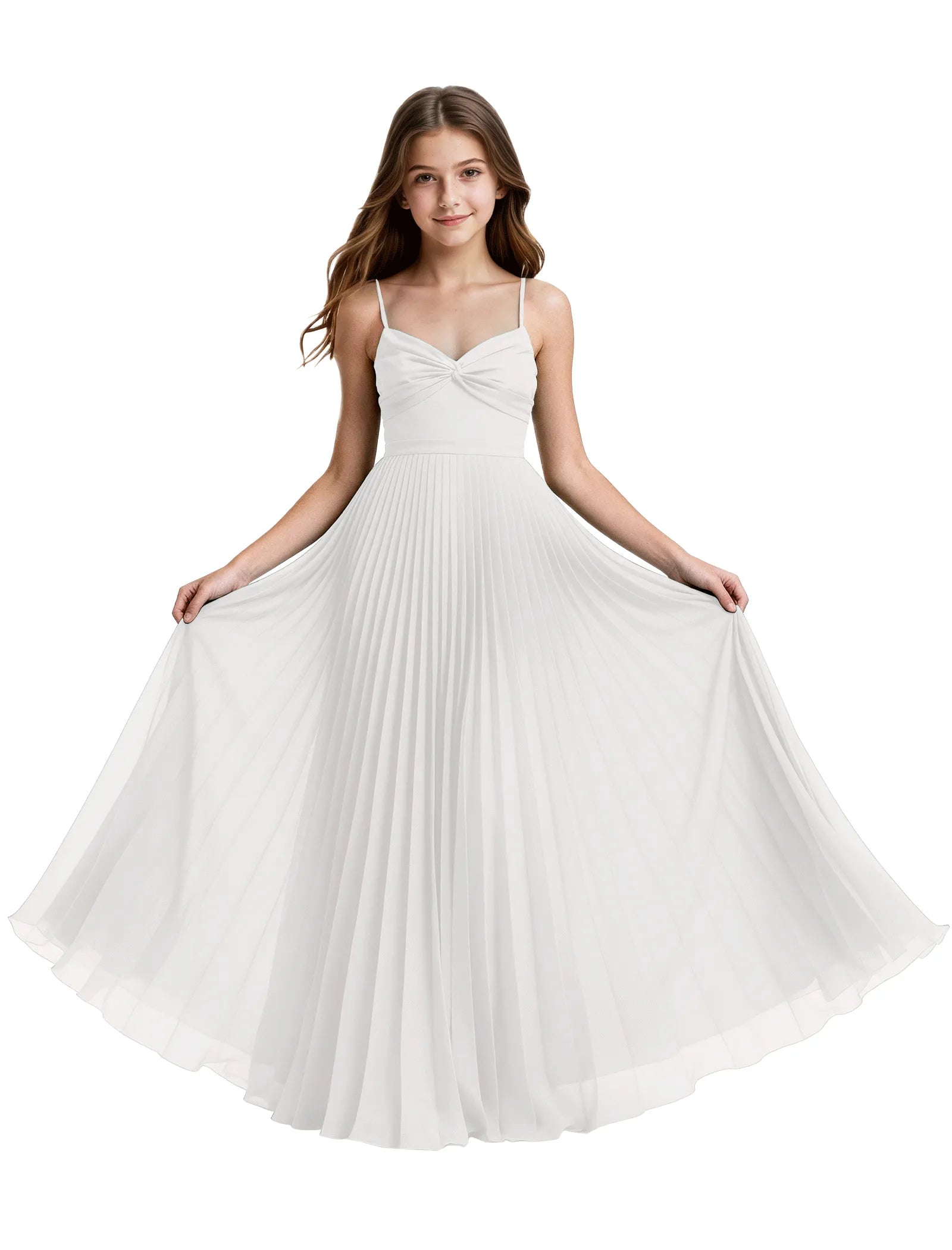 Junior Bridesmaid Spaghetti Strap Maxi Dress