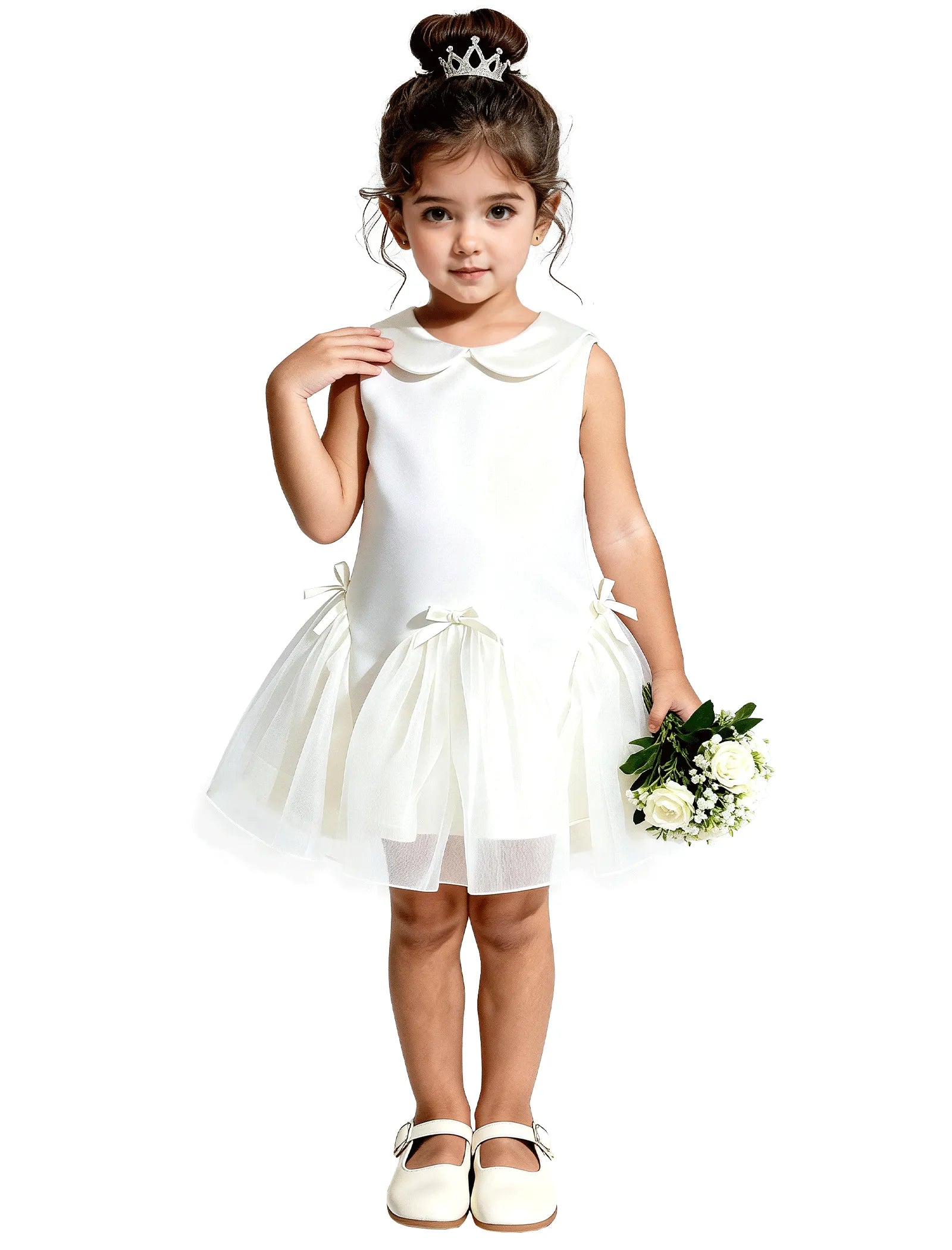 Cute Princess Dress for Toddlers with Bow Accents