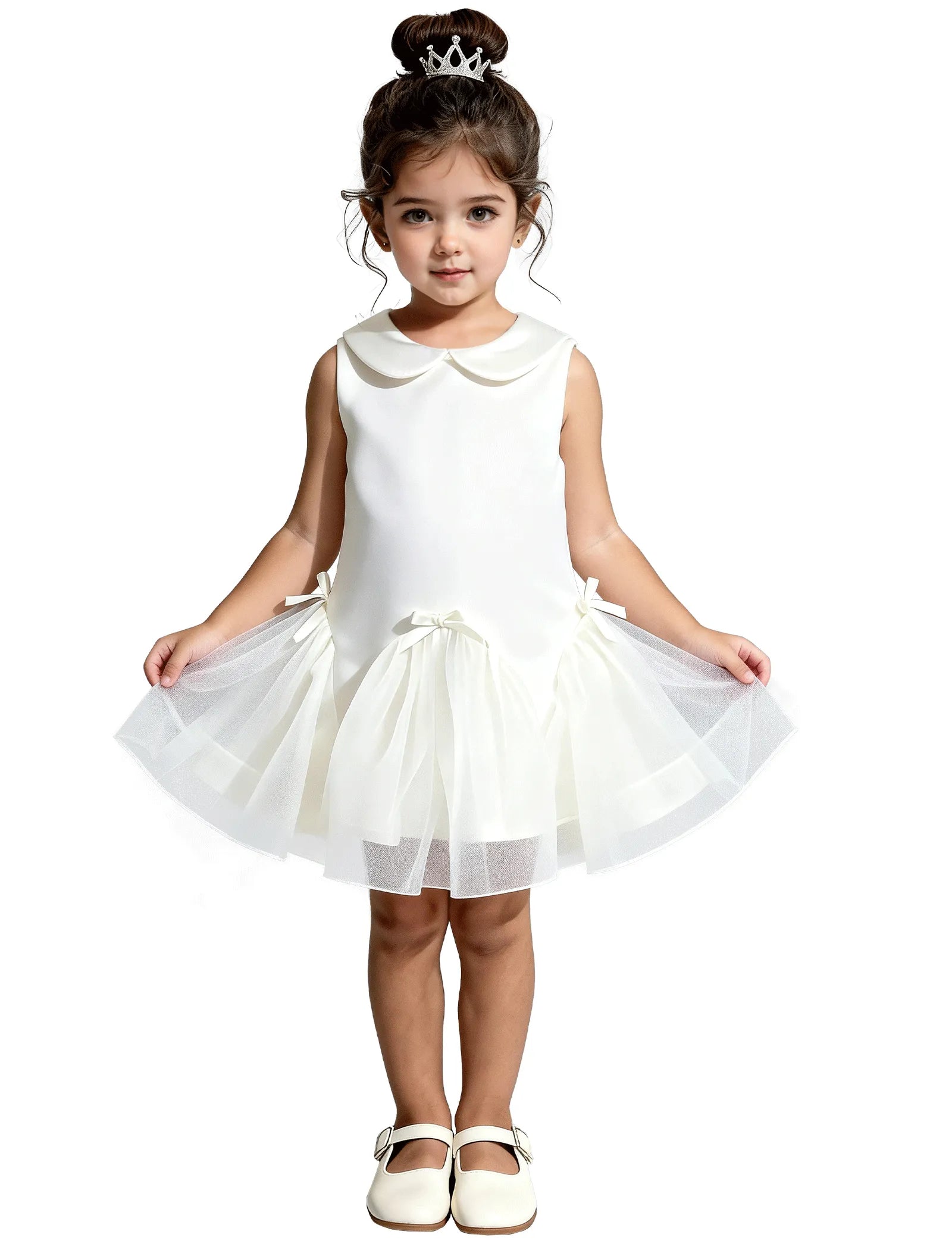 Vestido de princesa sin mangas de encaje