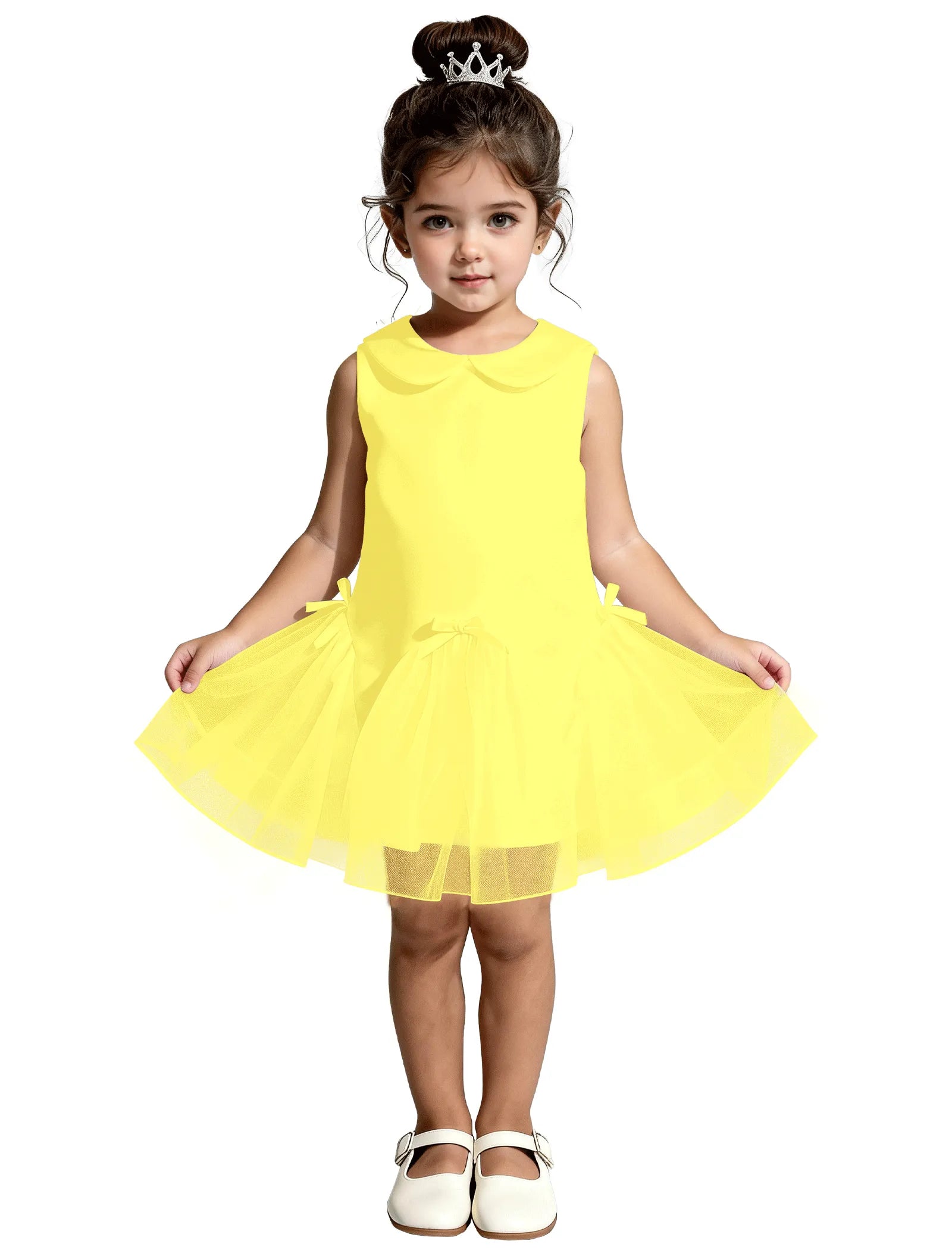 Vestido de princesa sin mangas de encaje
