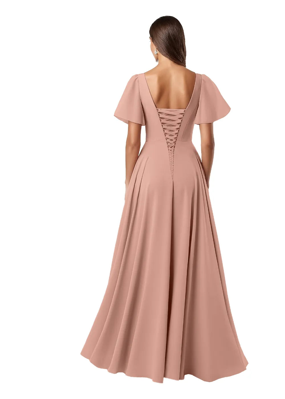 A-Line Chiffon Maxi Dress
