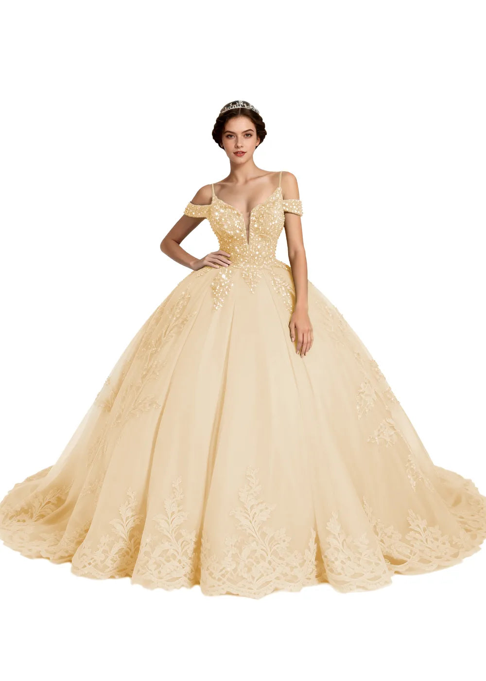 Spitzenkleid mit schulterfreiem Design