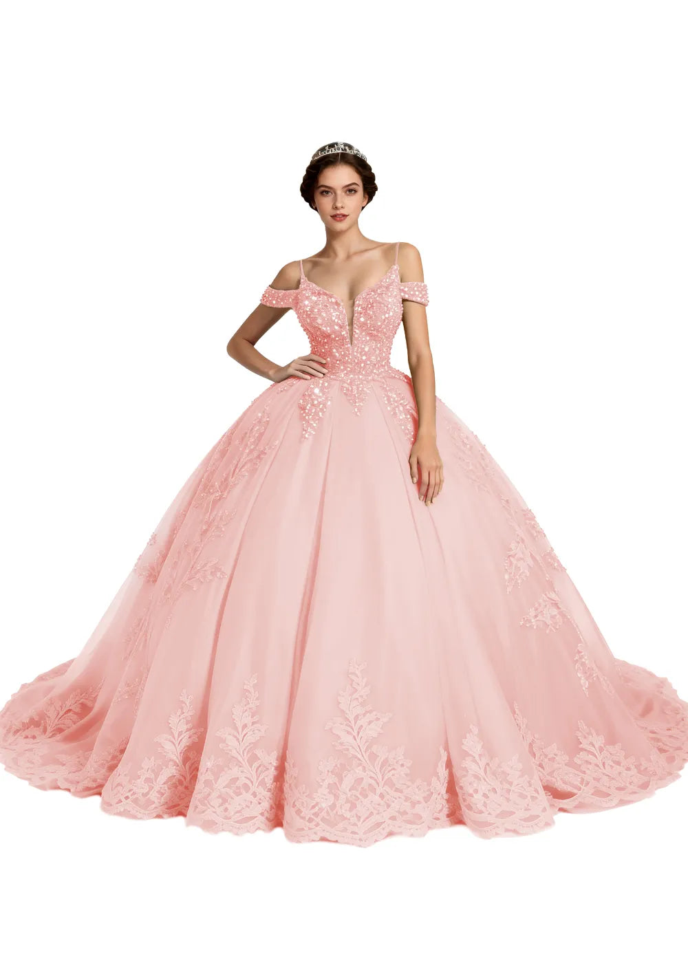 Spitzenkleid mit schulterfreiem Design