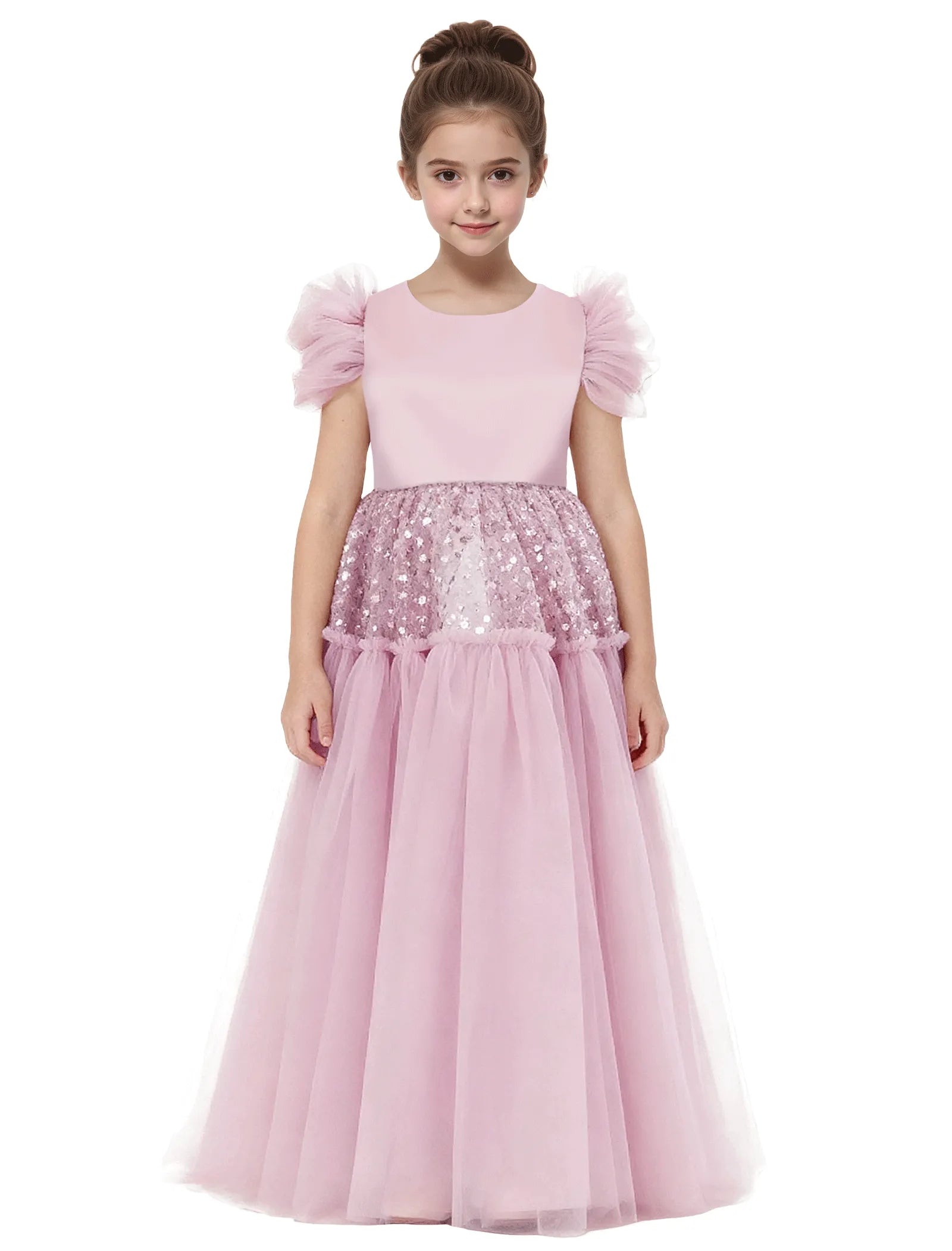 Vestido de princesa sin mangas de encaje