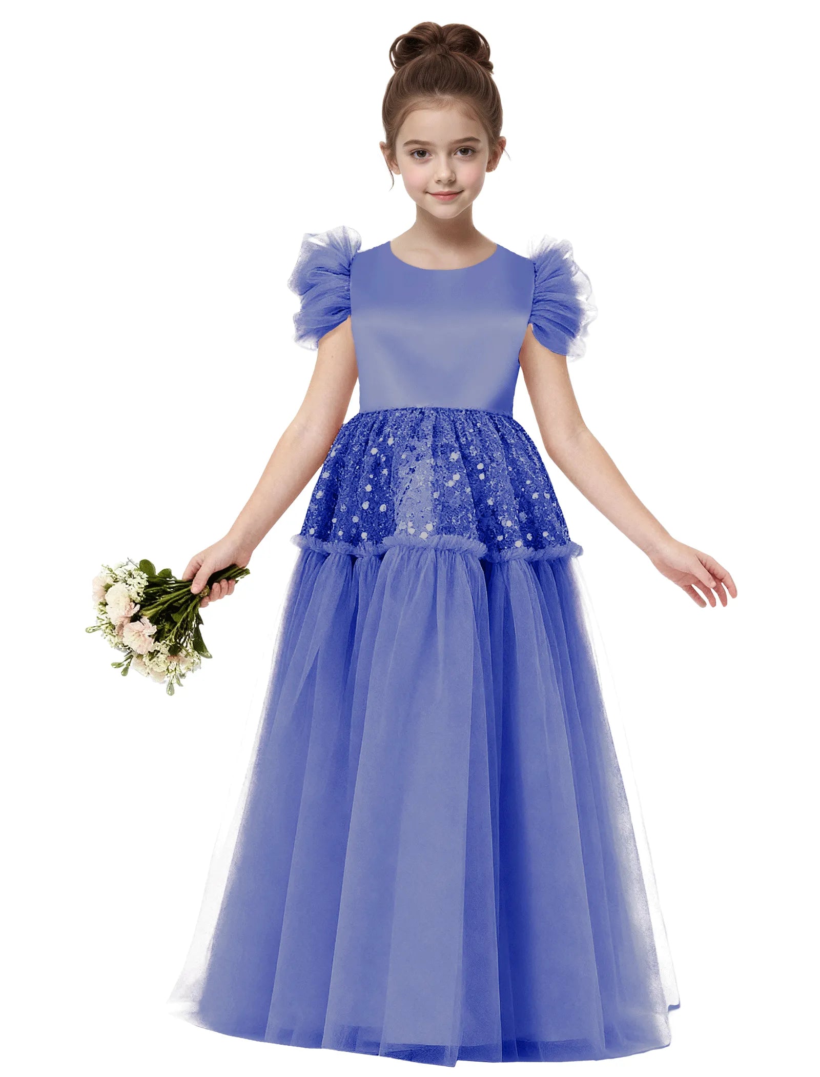 Vestido de princesa sin mangas de encaje