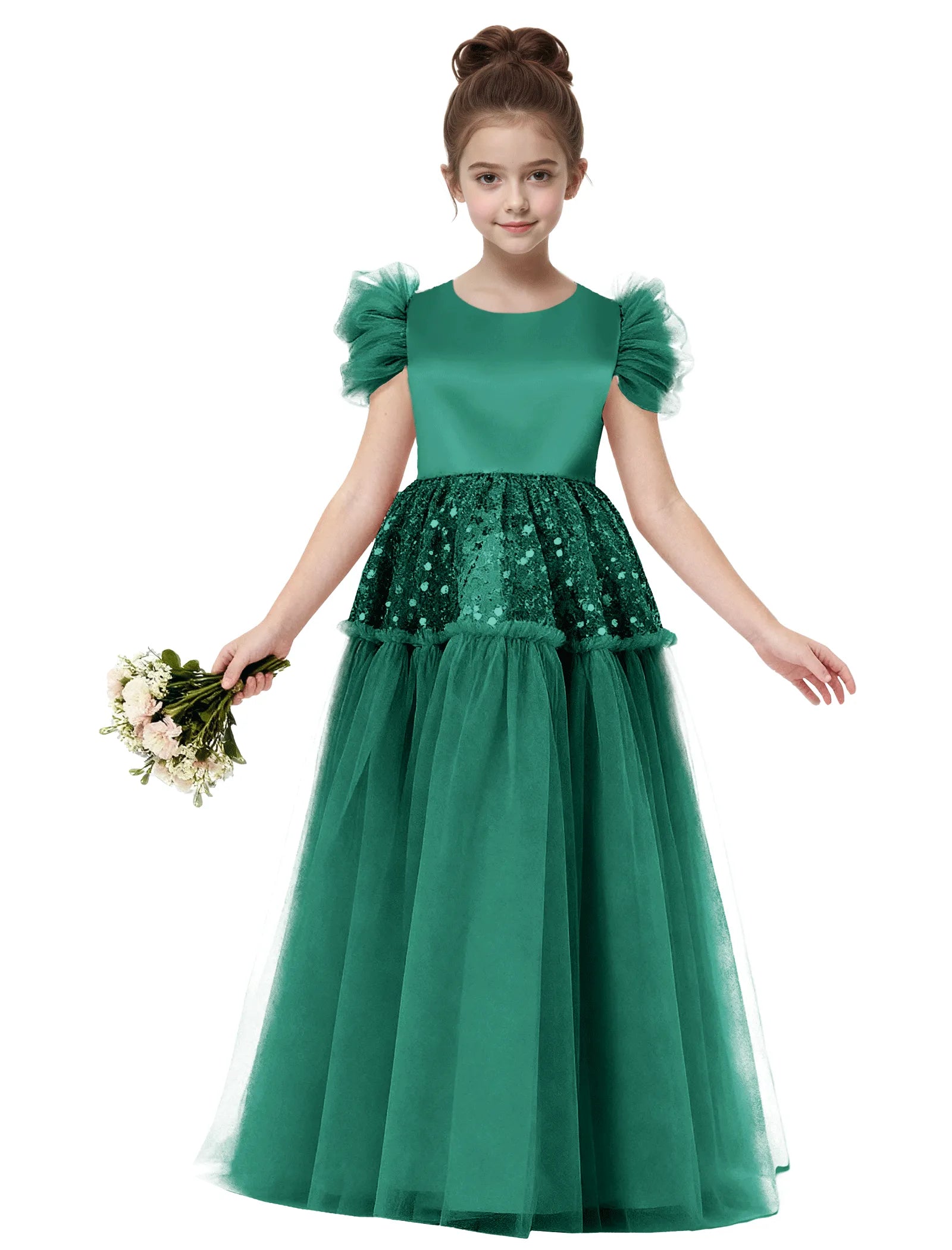 Vestido de princesa sin mangas de encaje