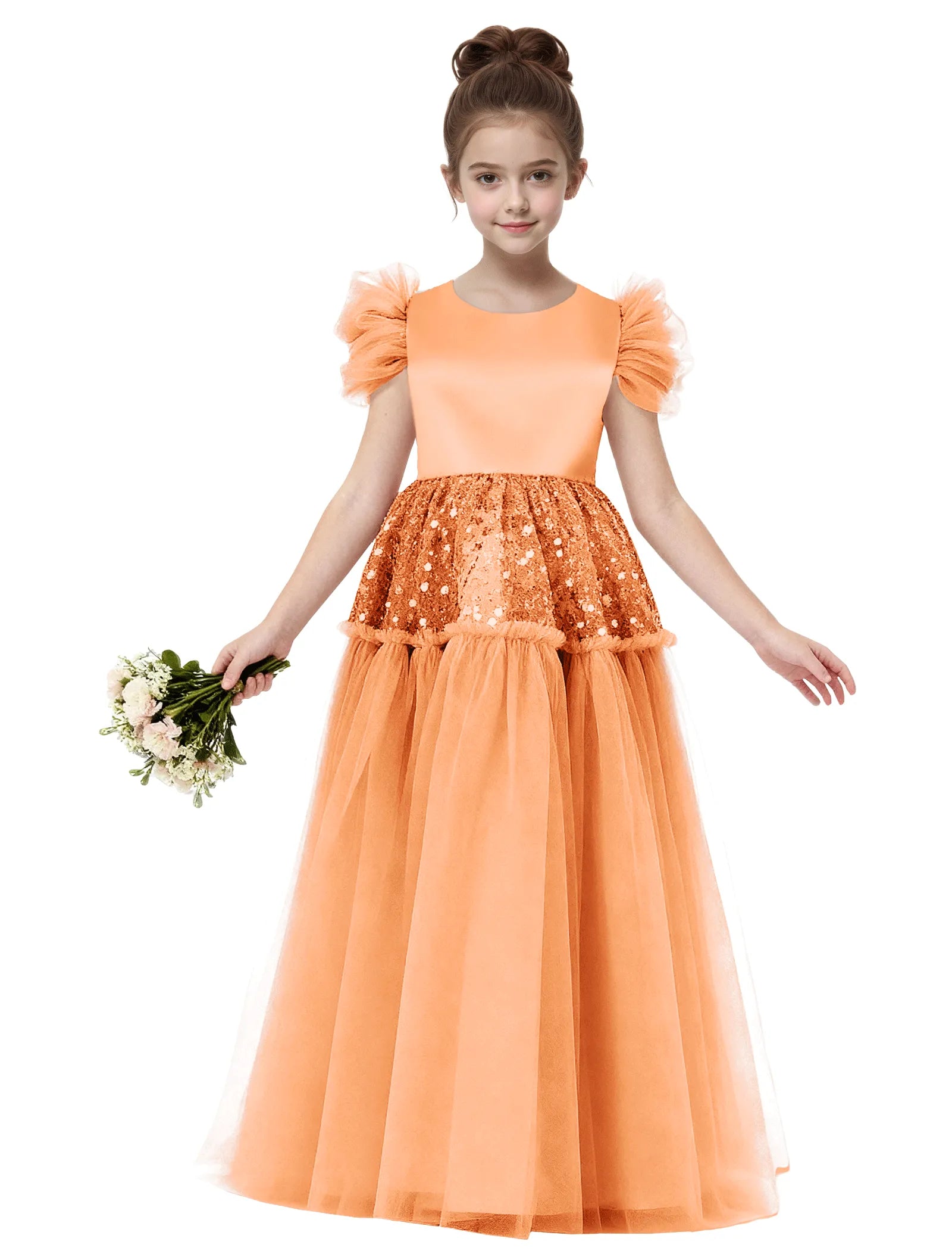 Vestido de princesa sin mangas de encaje
