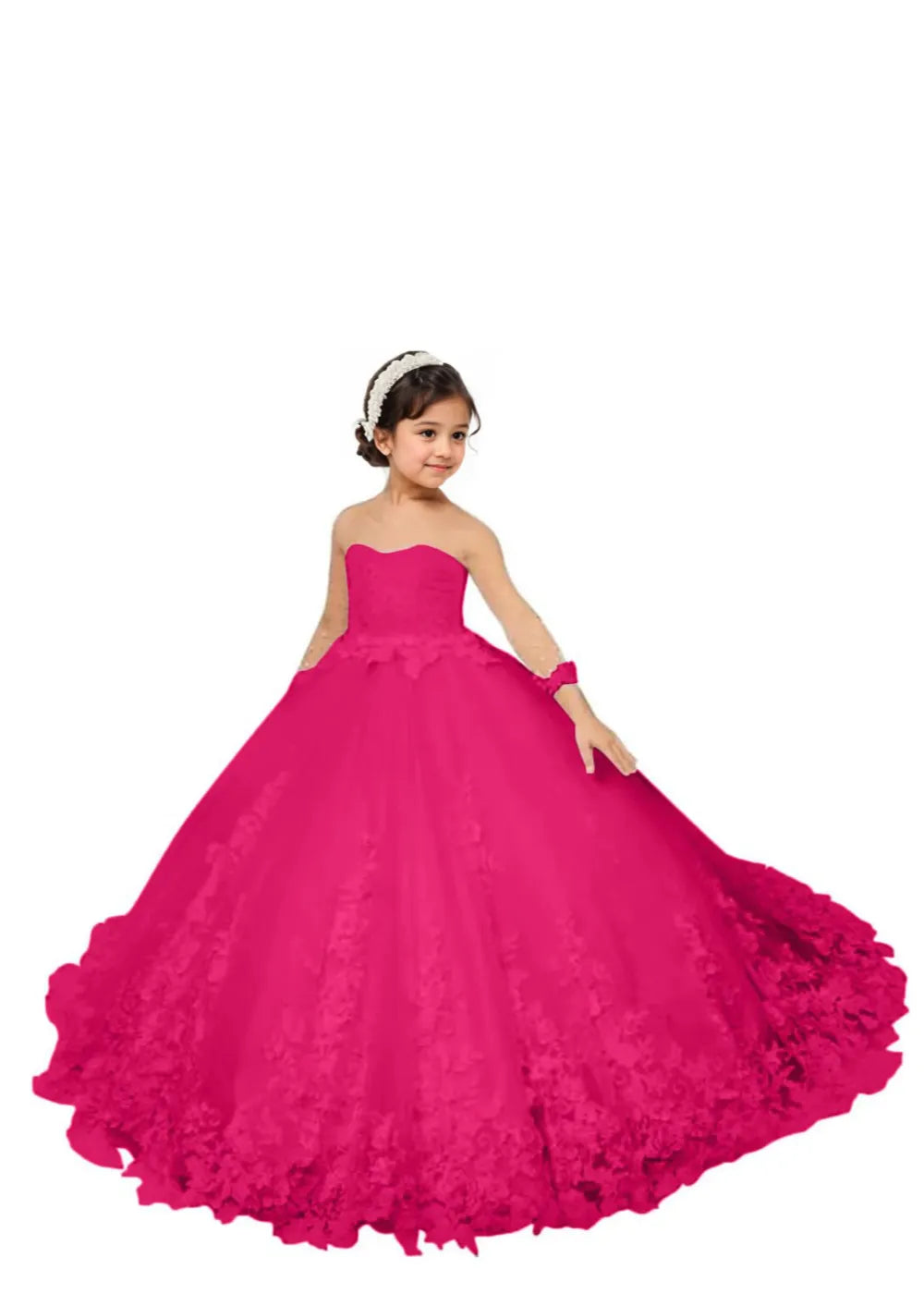 Couture Lace Tulle Flower Girl Dress for Weddings