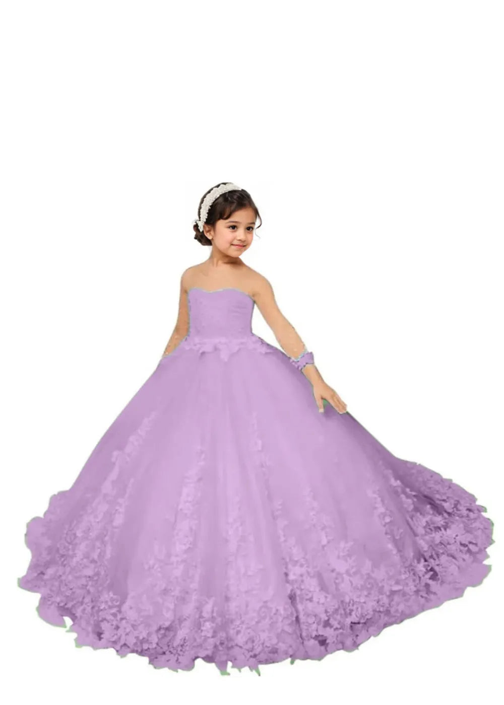 Couture Lace Tulle Flower Girl Dress for Weddings