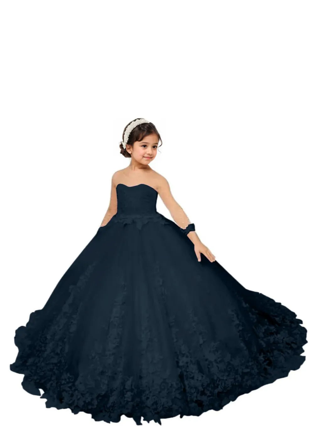Couture Lace Tulle Flower Girl Dress for Weddings