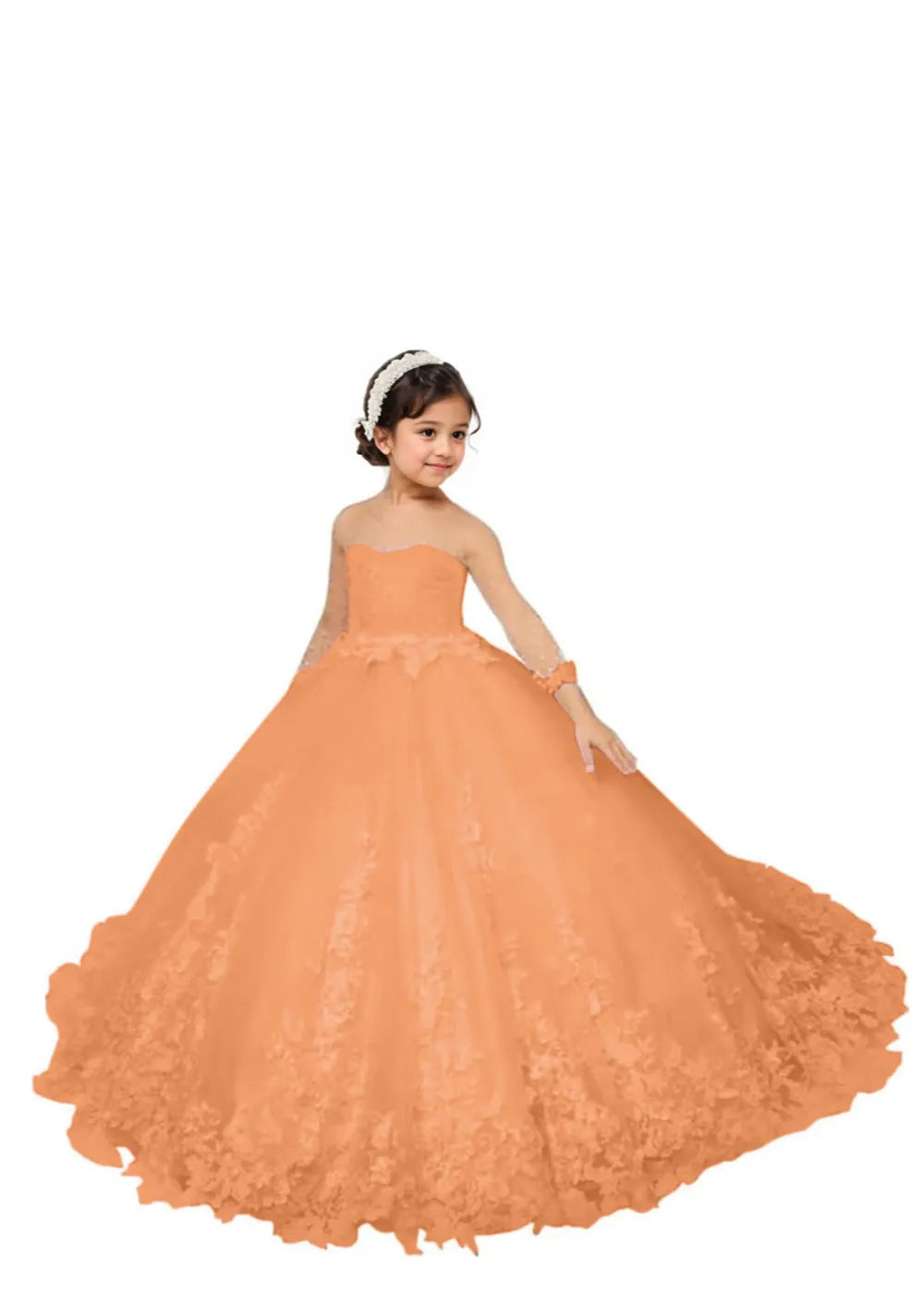 Couture Lace Tulle Flower Girl Dress for Weddings