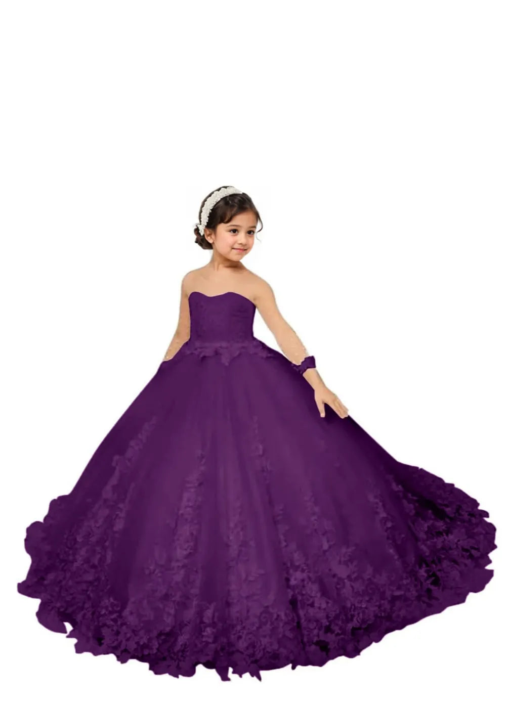 Couture Lace Tulle Flower Girl Dress for Weddings