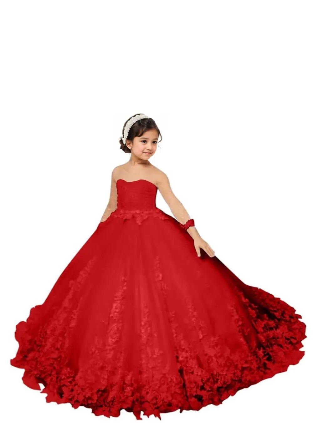 Couture Lace Tulle Flower Girl Dress for Weddings