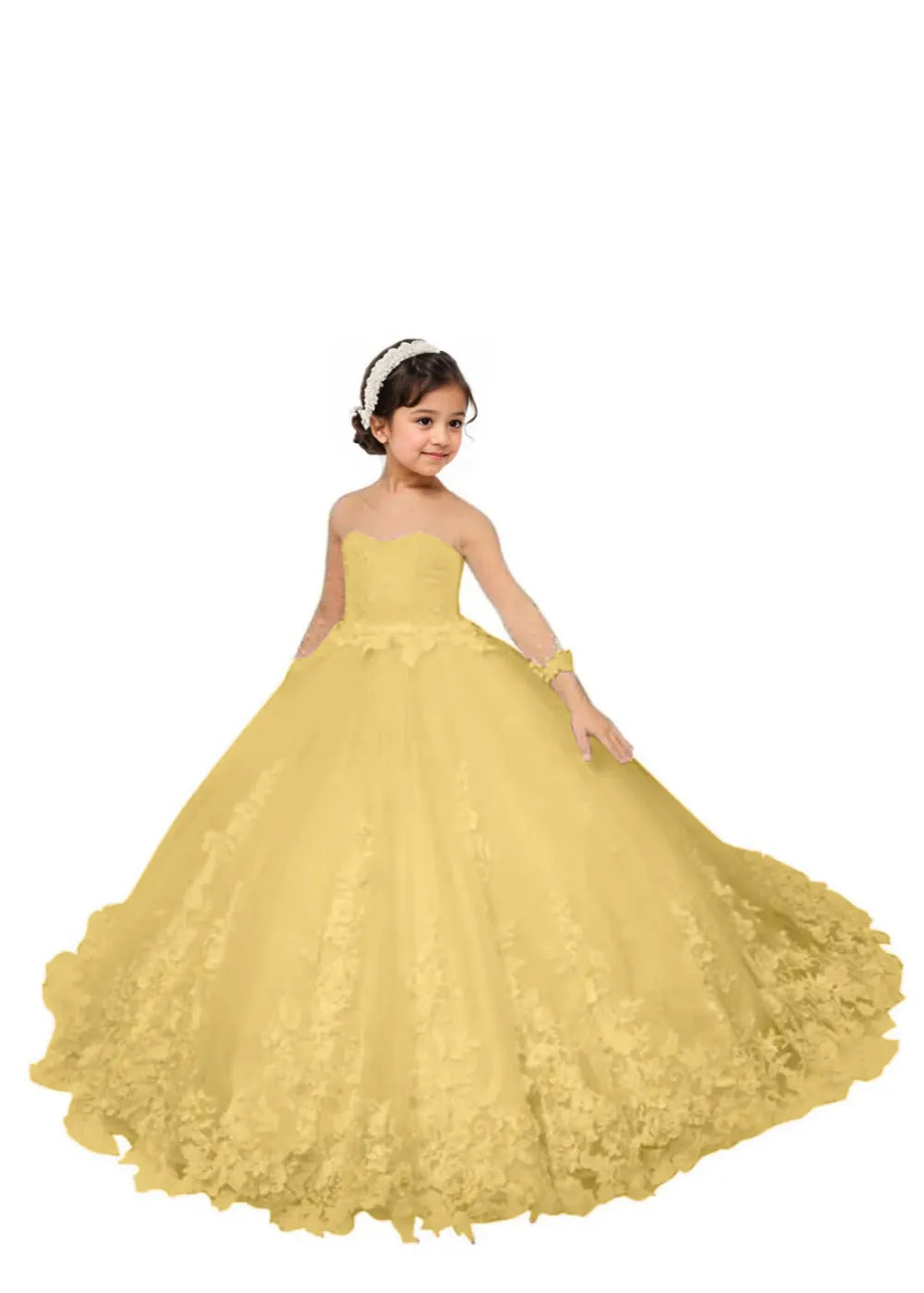 Couture Lace Tulle Flower Girl Dress for Weddings