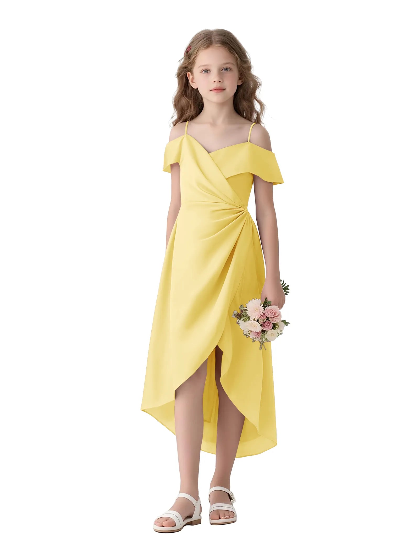 Aurelia Flutter Shoulder Party Dress