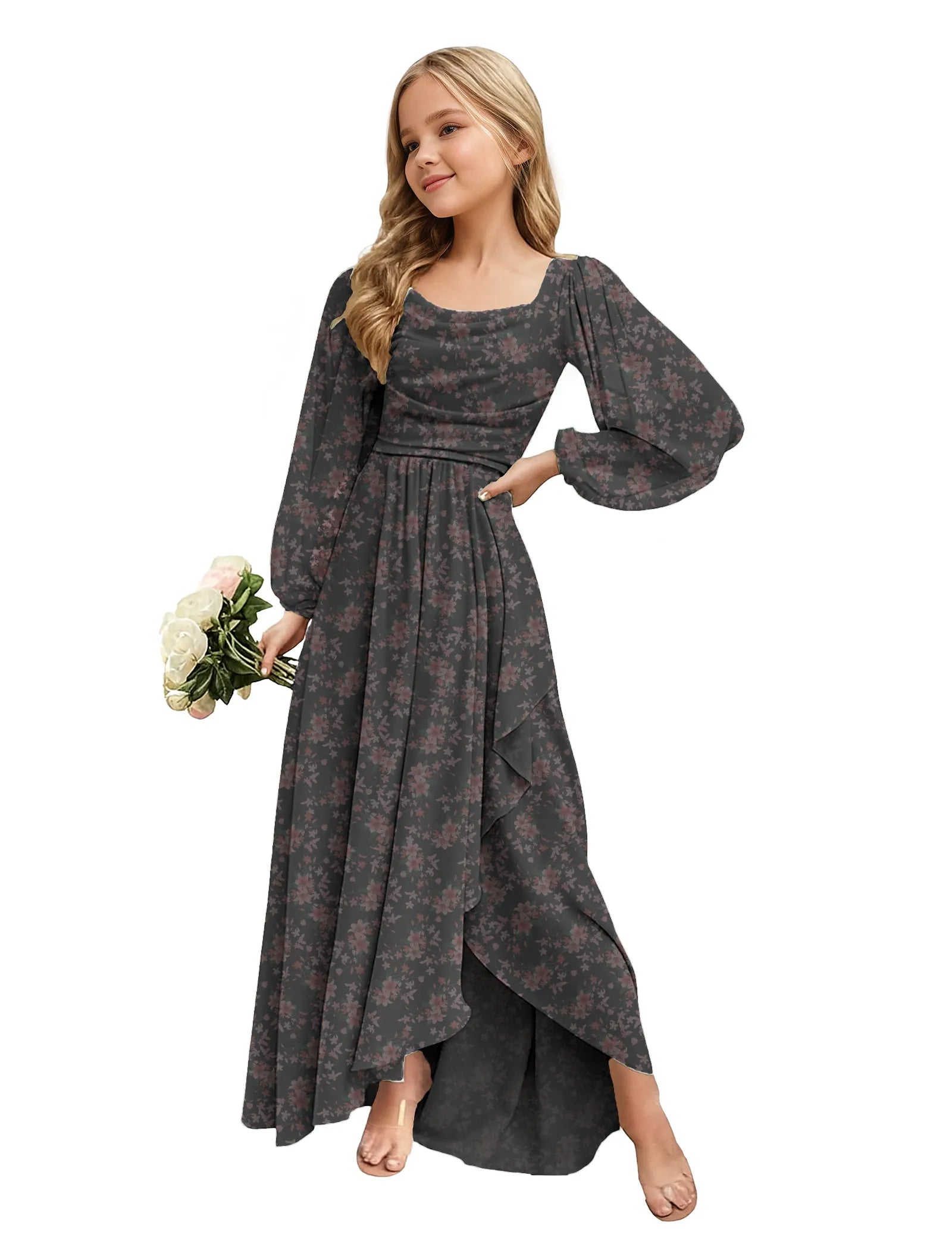 Garden Song Long Sleeve Floral Dress for Girls