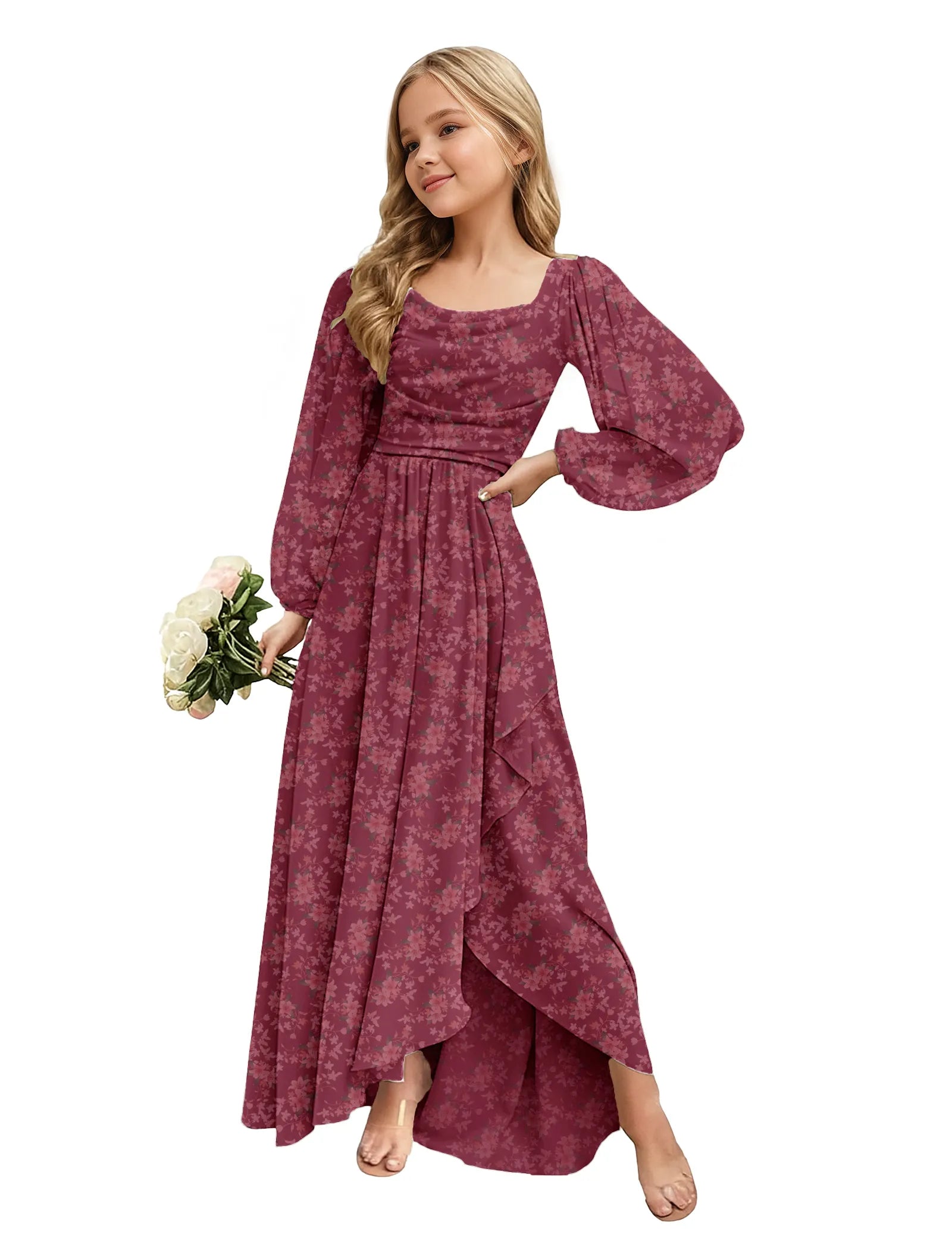 Garden Song Long Sleeve Floral Dress for Girls