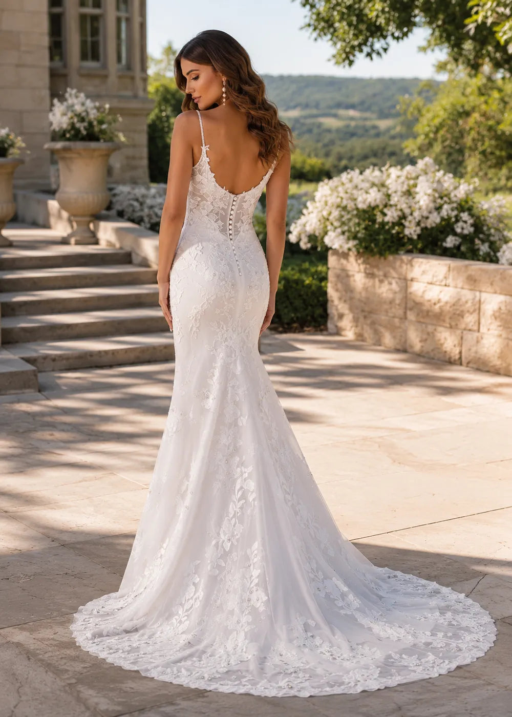 Romantic Lace Mermaid Bridal Gown