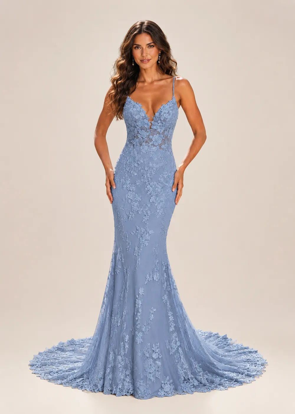 Romantic Lace Mermaid Bridal Gown