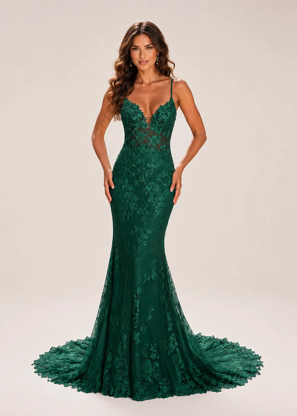Romantic Lace Mermaid Bridal Gown