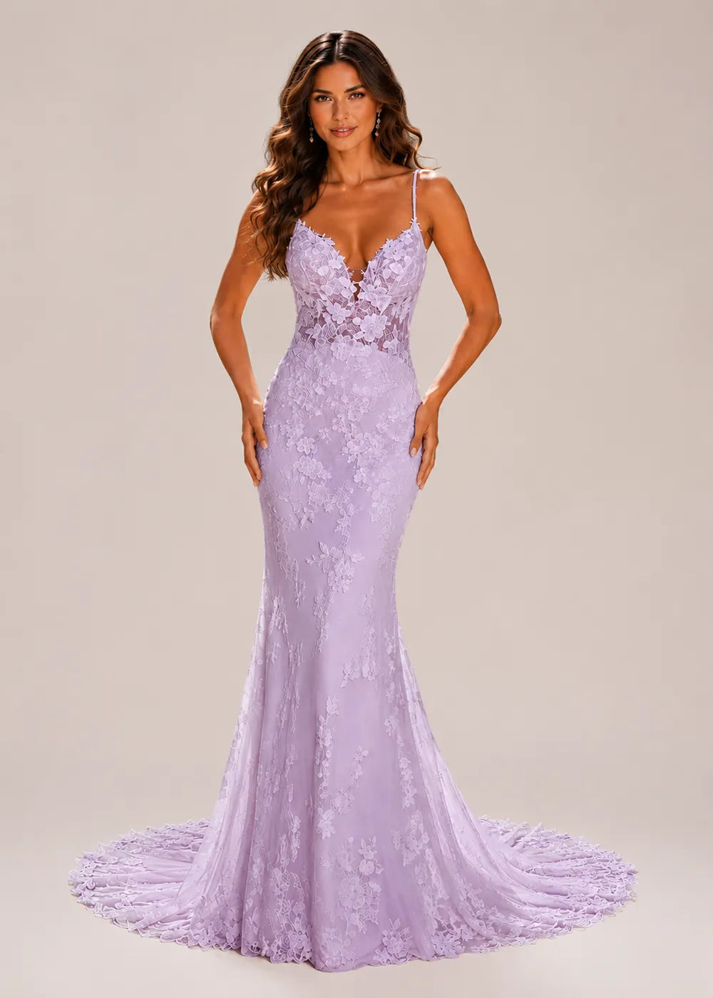 Romantic Lace Mermaid Bridal Gown