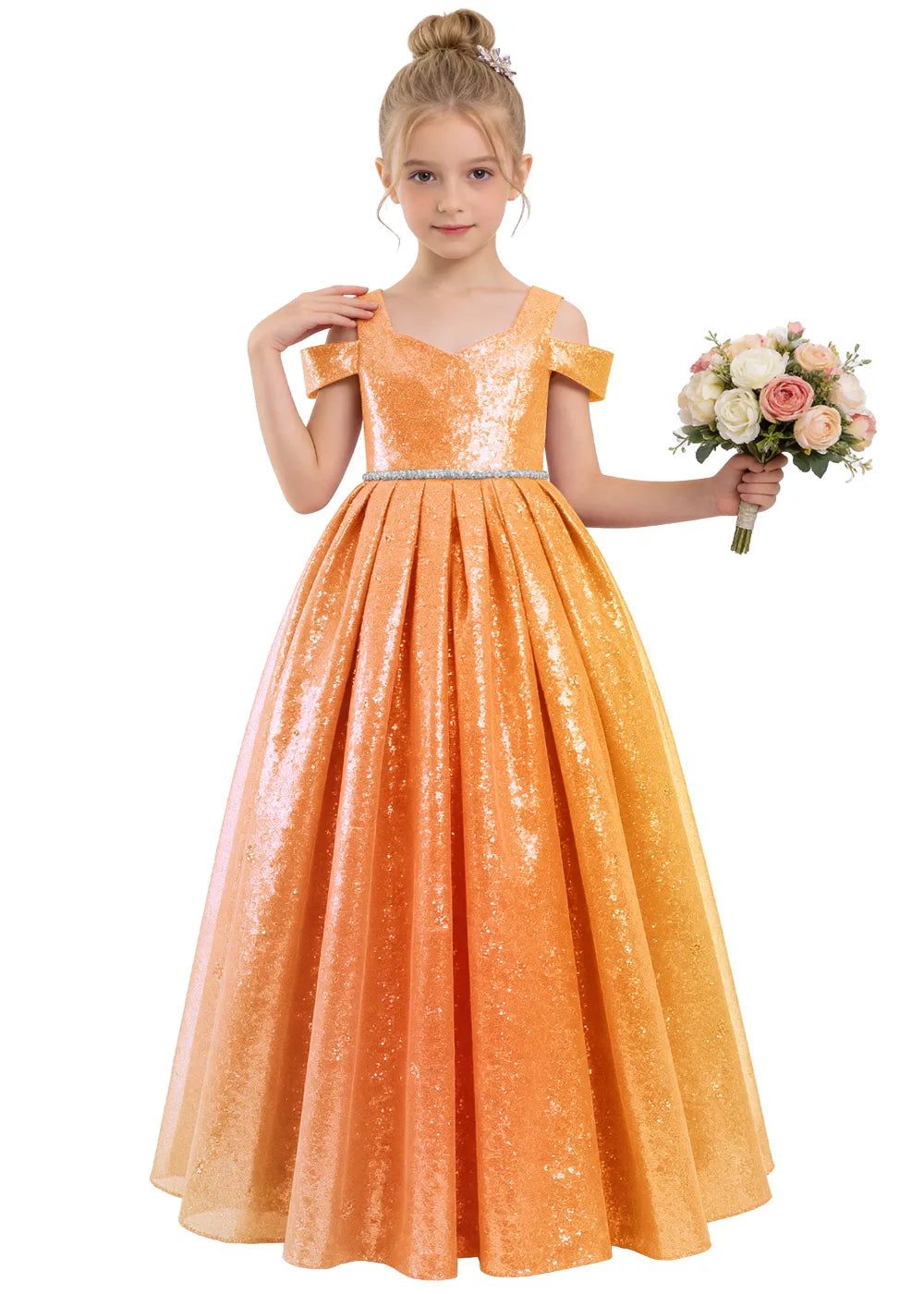 Vestido de princesa sin mangas de encaje