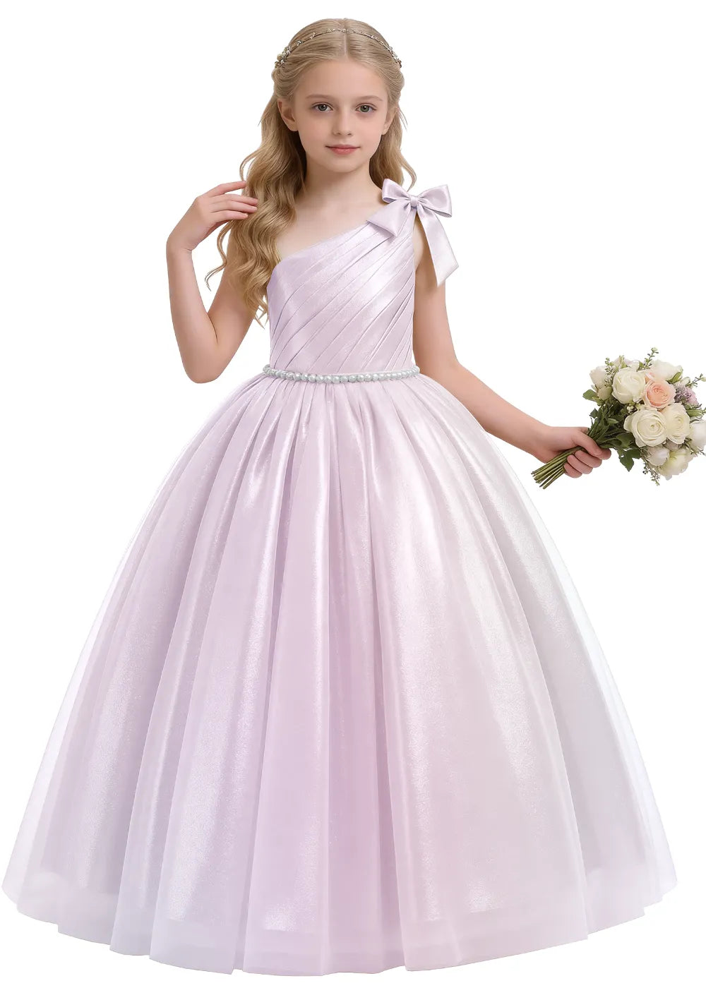 Vestido de princesa sin mangas de encaje