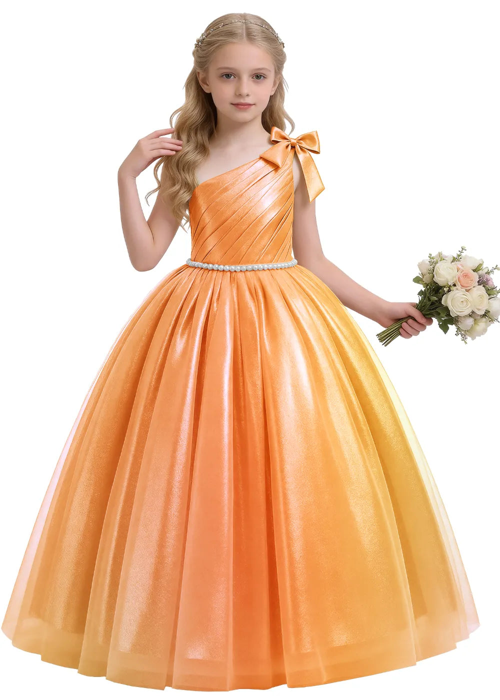Vestido de princesa sin mangas de encaje