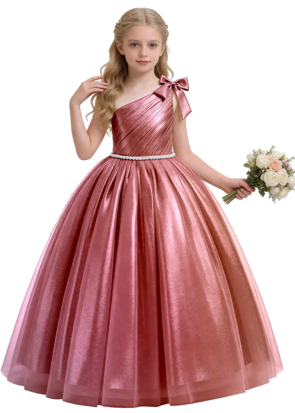 Vestido de princesa sin mangas de encaje