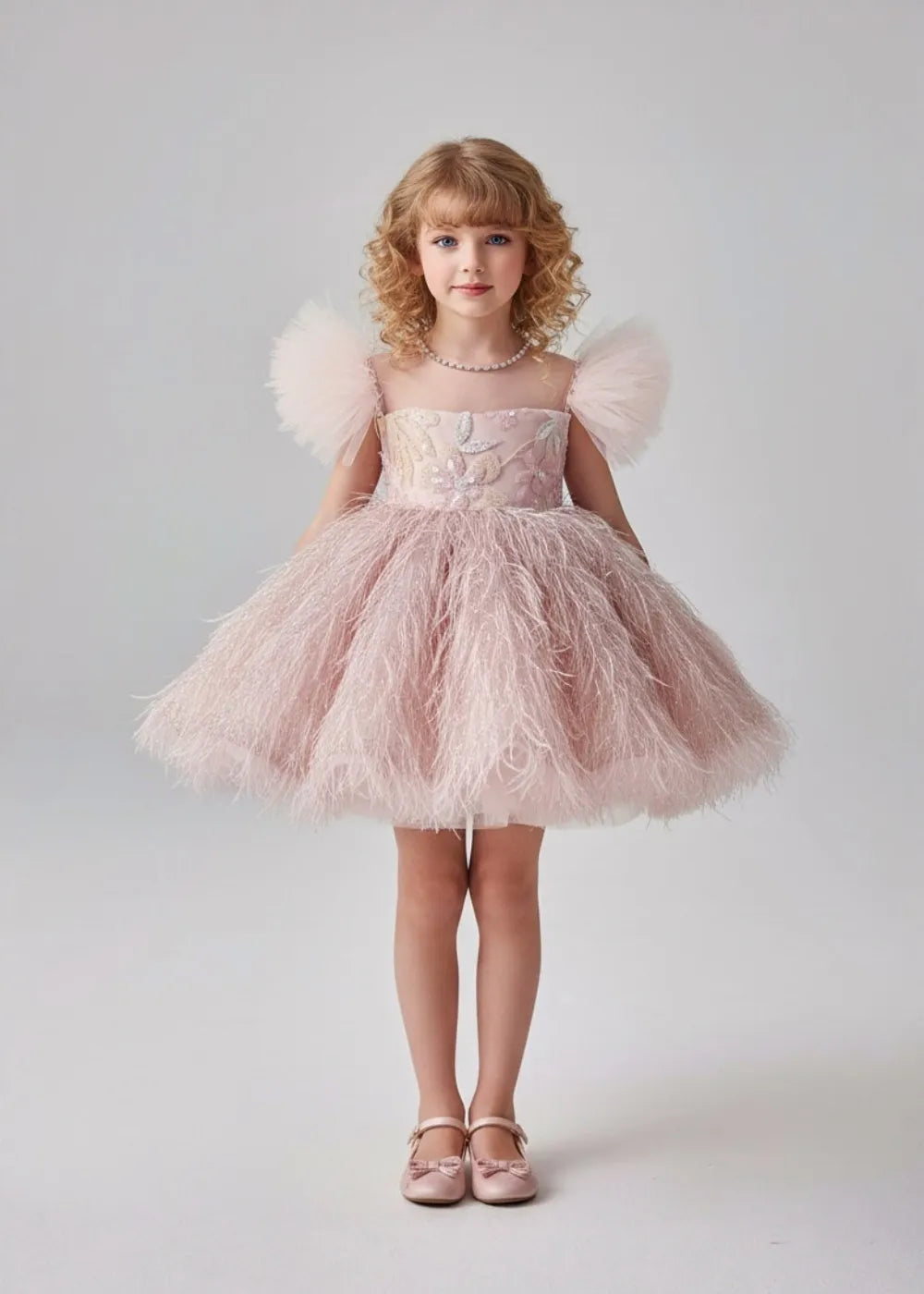 Little Girls Party Dresses – Princess Pink Birthday Dress for Girls