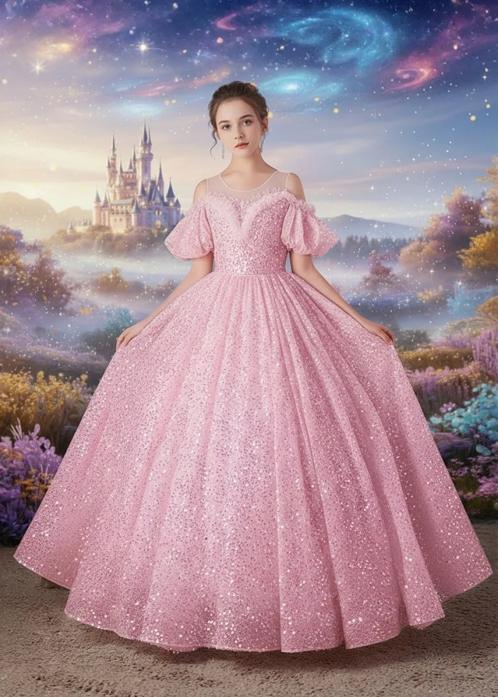 Galaxy Whisper Evening Dress