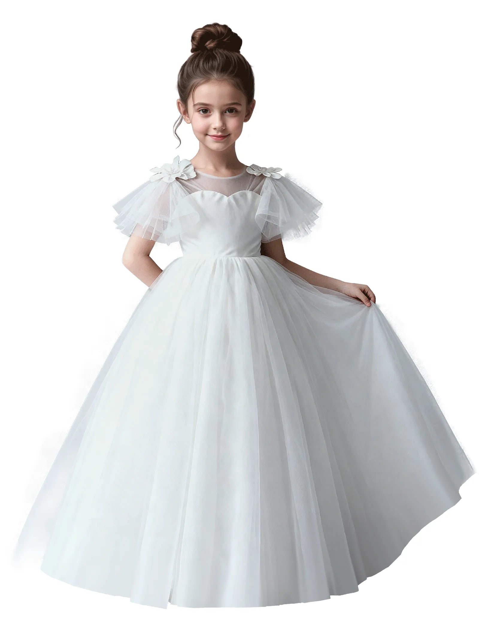 Pitsiline õlgadeta printsessikleit