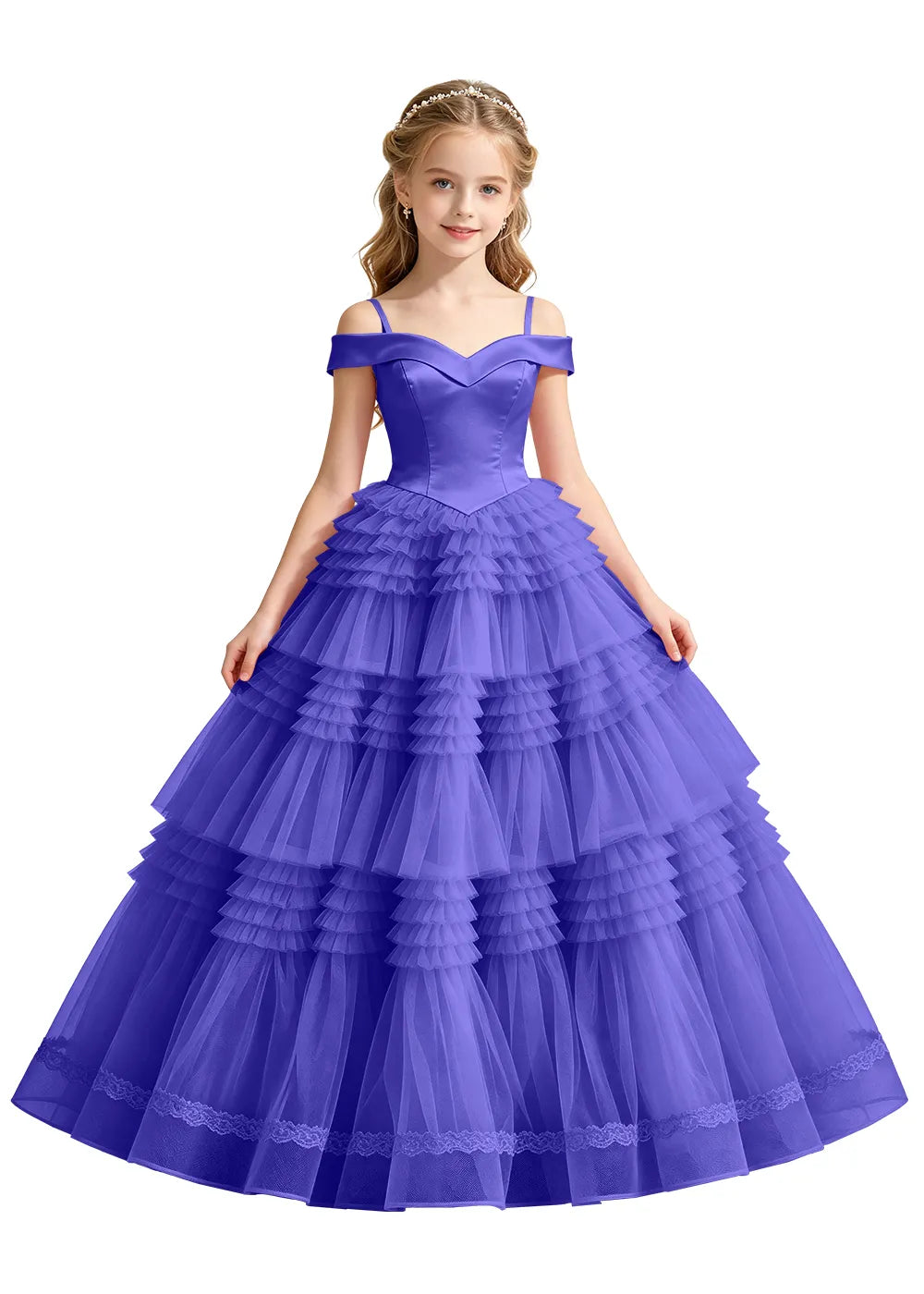 Spitzenkleid mit schulterfreiem Design